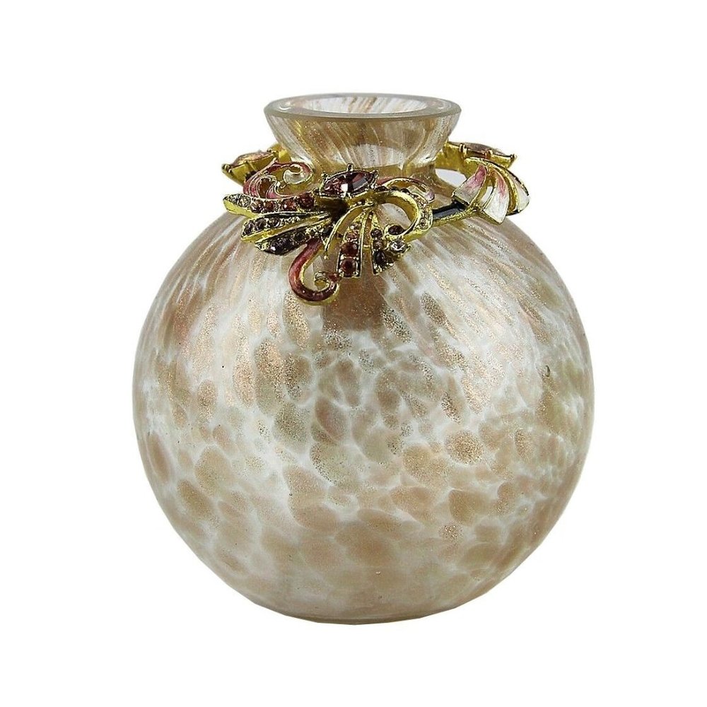 JAY STRONGWATER MINI GOLD BRONZE SHADES ESTATE VASE BRAND NEW NO BOX100% Authenc